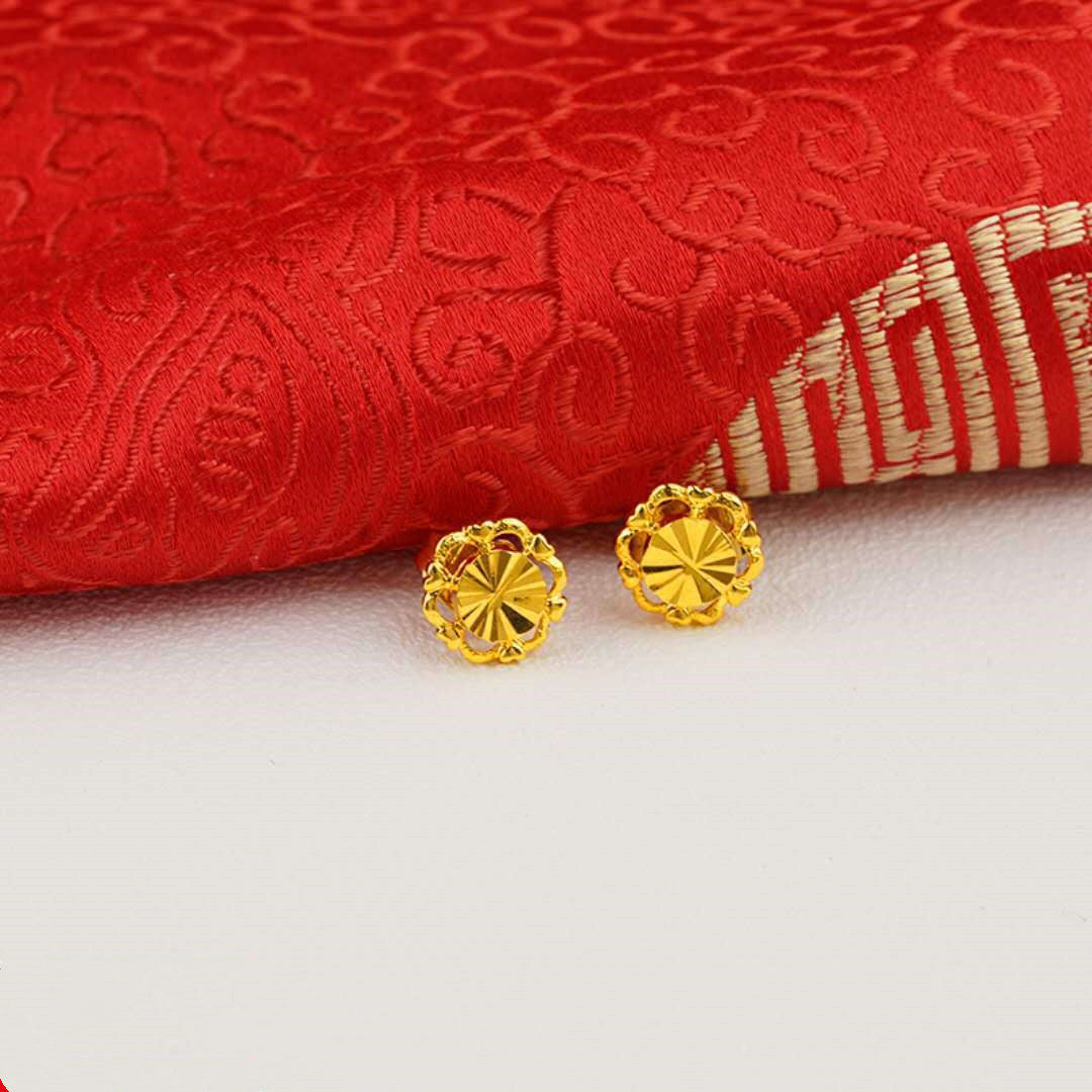 24K Gold Plated Earrings Euro Gold Jewelry New Popular Earrings