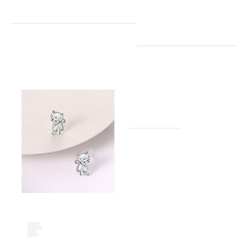 Cartoon earrings diamond zircon jewelry