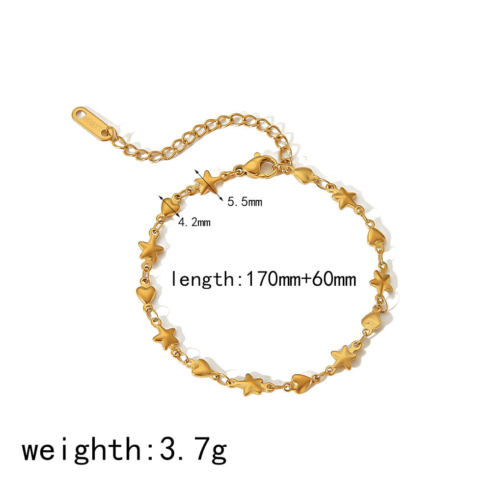 18K Gold Stainless Steel Bracelet Does Not Fade