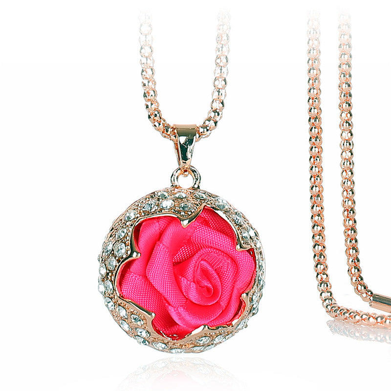 Korean Version Of Rose Alloy Diamond Jewelry