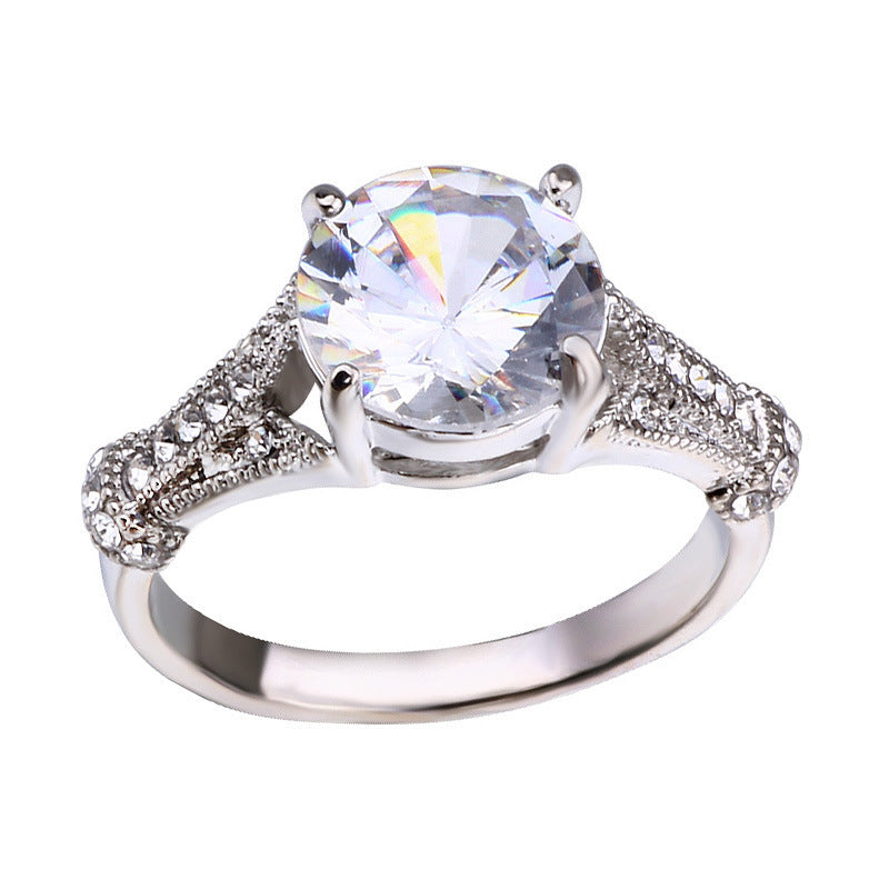 Style Round Super Sparkle Diamond Ring Jewelry