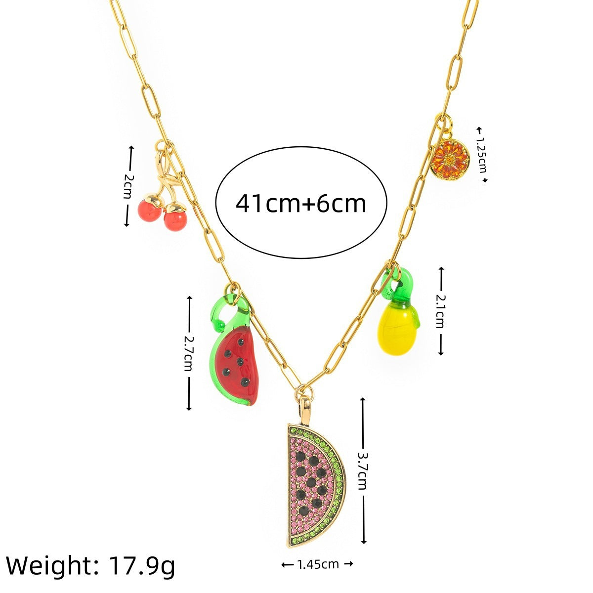 Fruit Series Titanium Steel Necklace Pendant