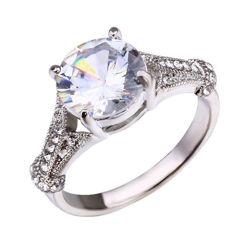 Style Round Super Sparkle Diamond Ring Jewelry