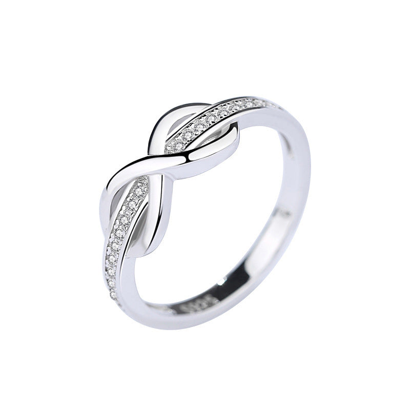 Full Diamond Jewelry Sterling Silver Ring