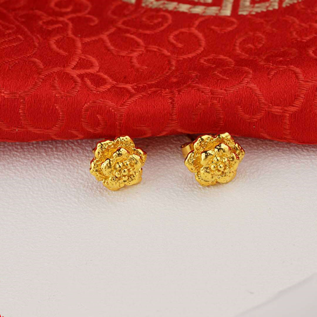 24K Gold Plated Earrings Euro Gold Jewelry New Popular Earrings