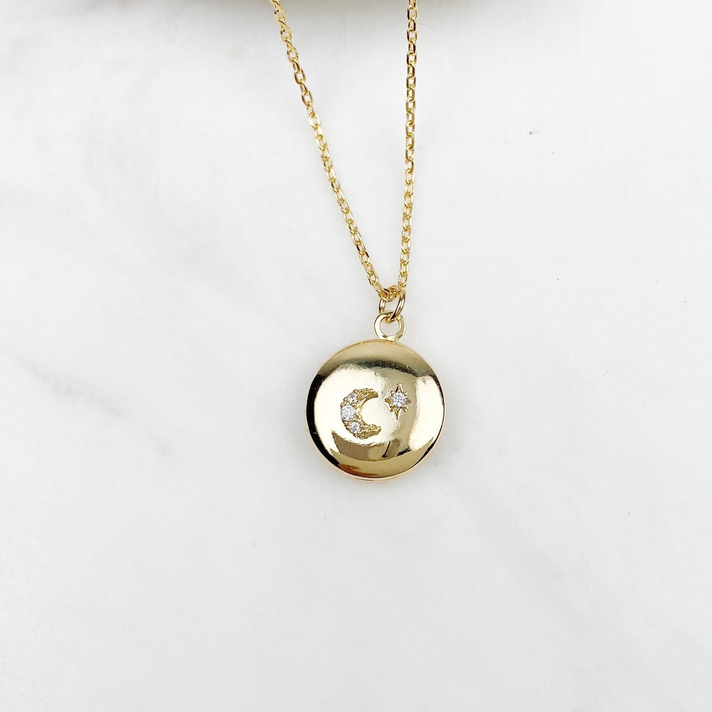 Sun And Moon Double-sided Album Necklace Photo Box Necklace