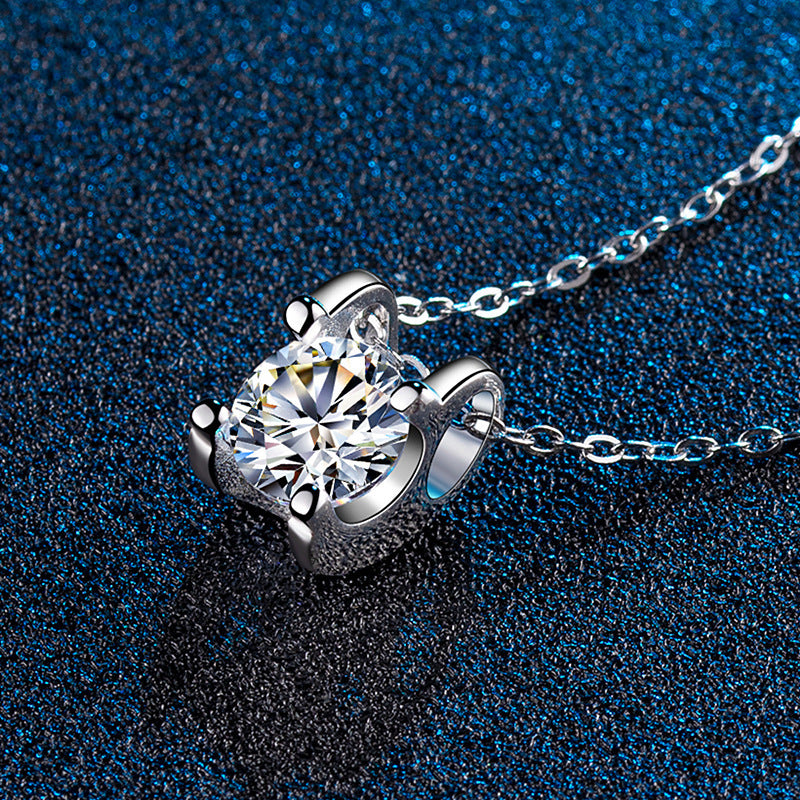 Diamond Heart With Rhinoceros Jewelry Necklace Pendant