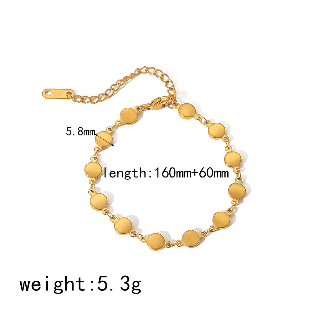 18K Gold Stainless Steel Bracelet Does Not Fade