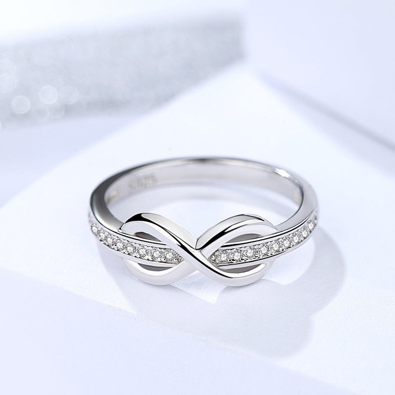 Full Diamond Jewelry Sterling Silver Ring