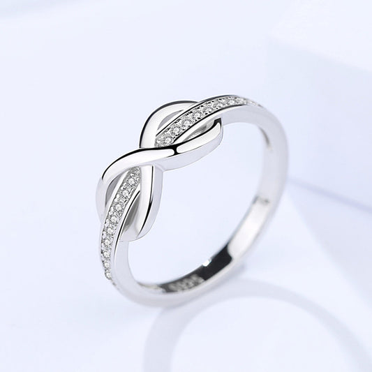 Full Diamond Jewelry Sterling Silver Ring