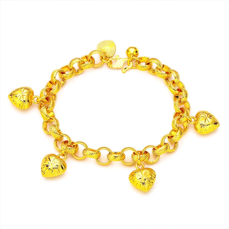 Vietnam Placer Gold Girls Fashion Hollow Bracelet