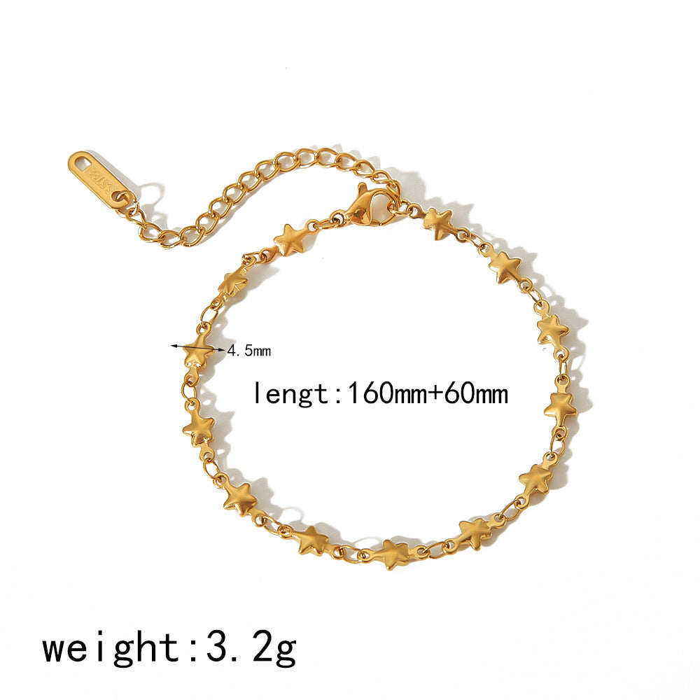 18K Gold Stainless Steel Bracelet Does Not Fade