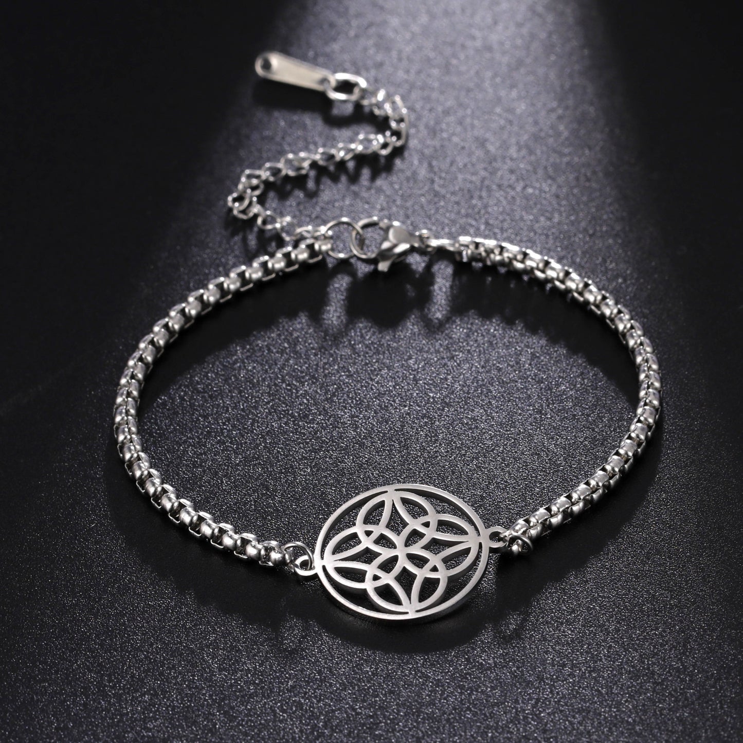 18K Gold Plating European And American Style Celtic Knot Pendant Stainless Steel Bracelet