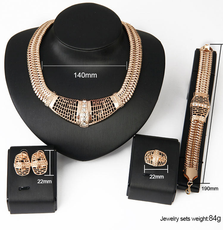 European And American Fashion Diamond Jewelry Set