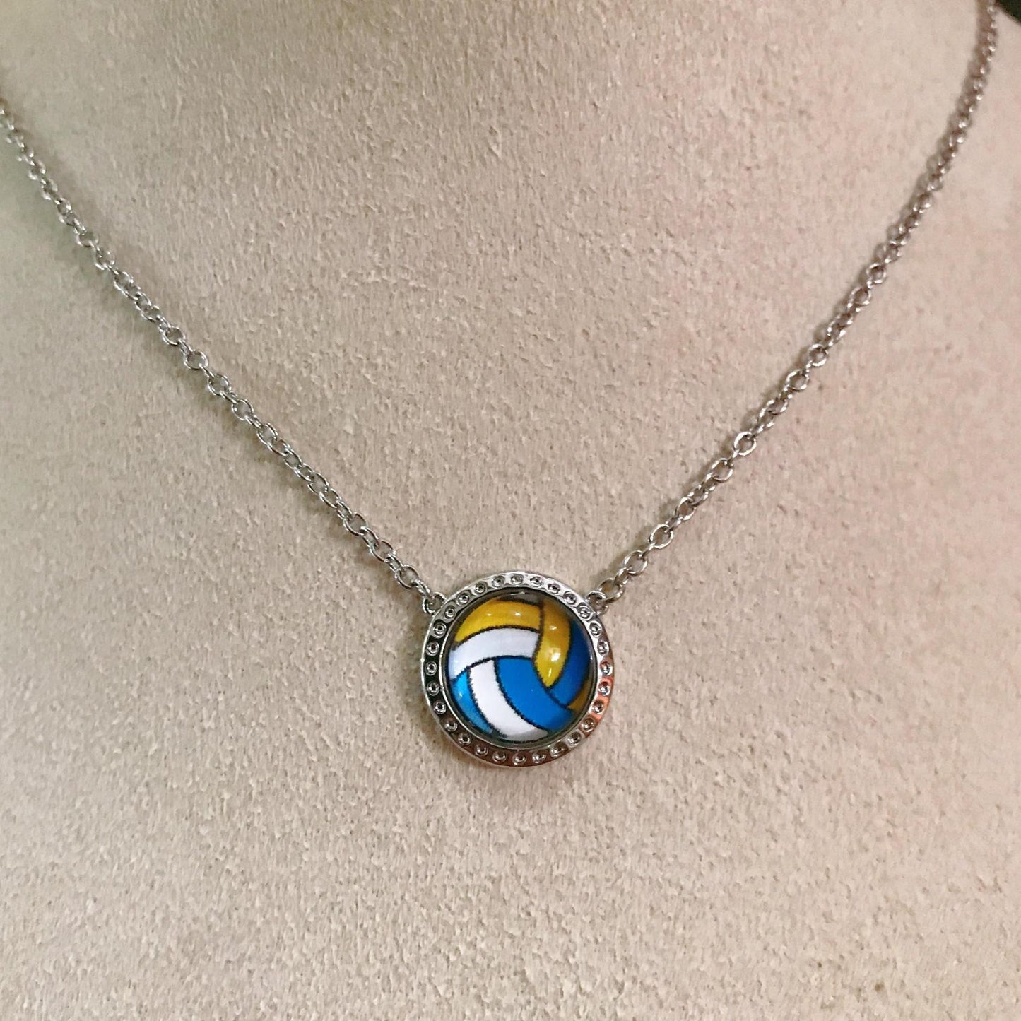 Sports Series Volleyball Cheering Horn Resin Necklace