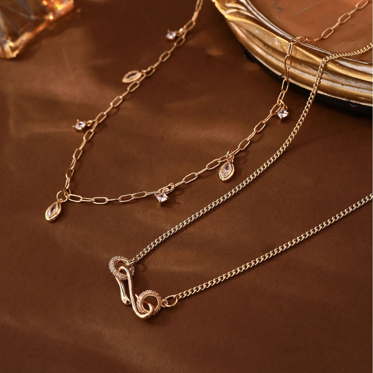 Niche Retro Snake Necklace Snake Pendant Sweater Chain