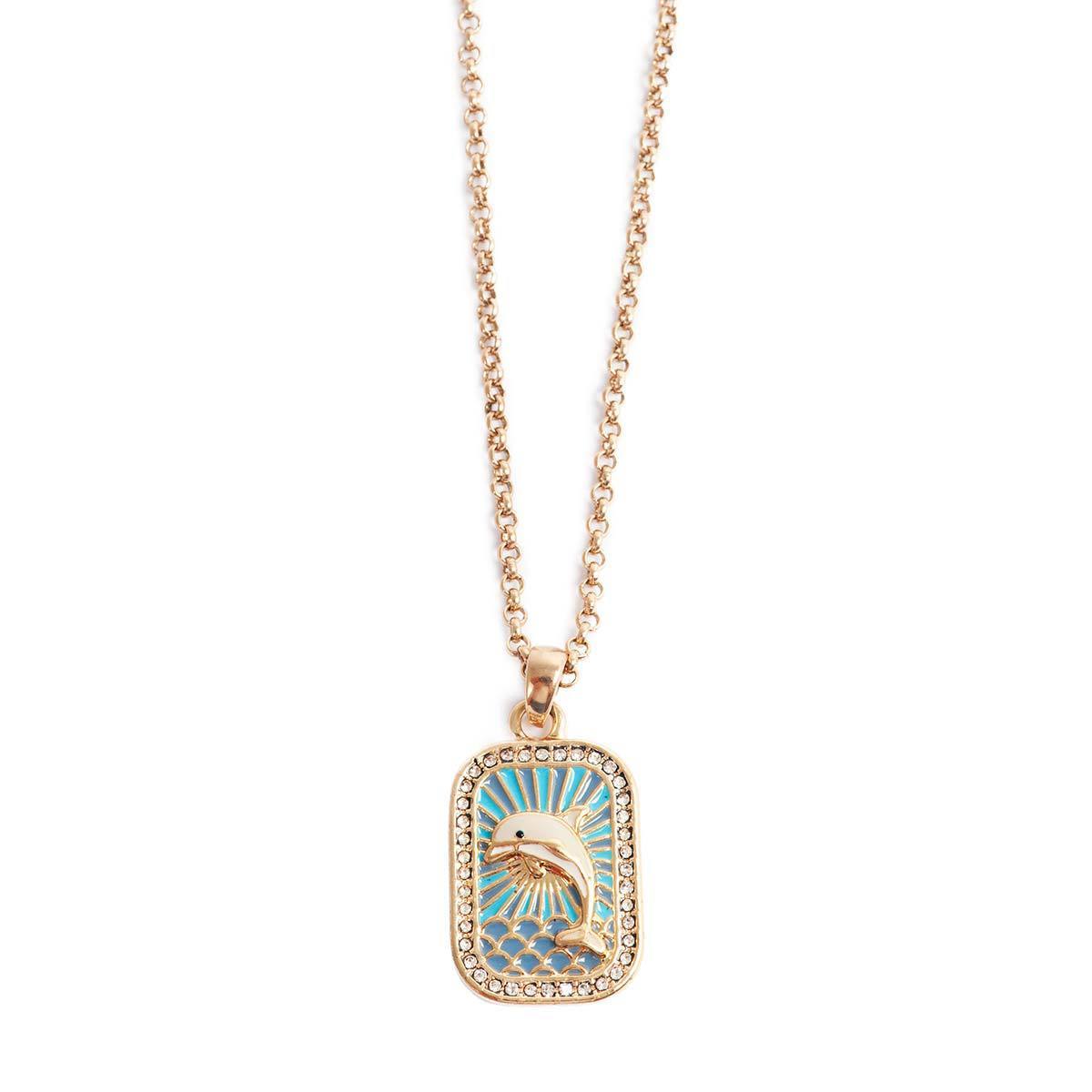 Vacation Style Color Tarot Necklace