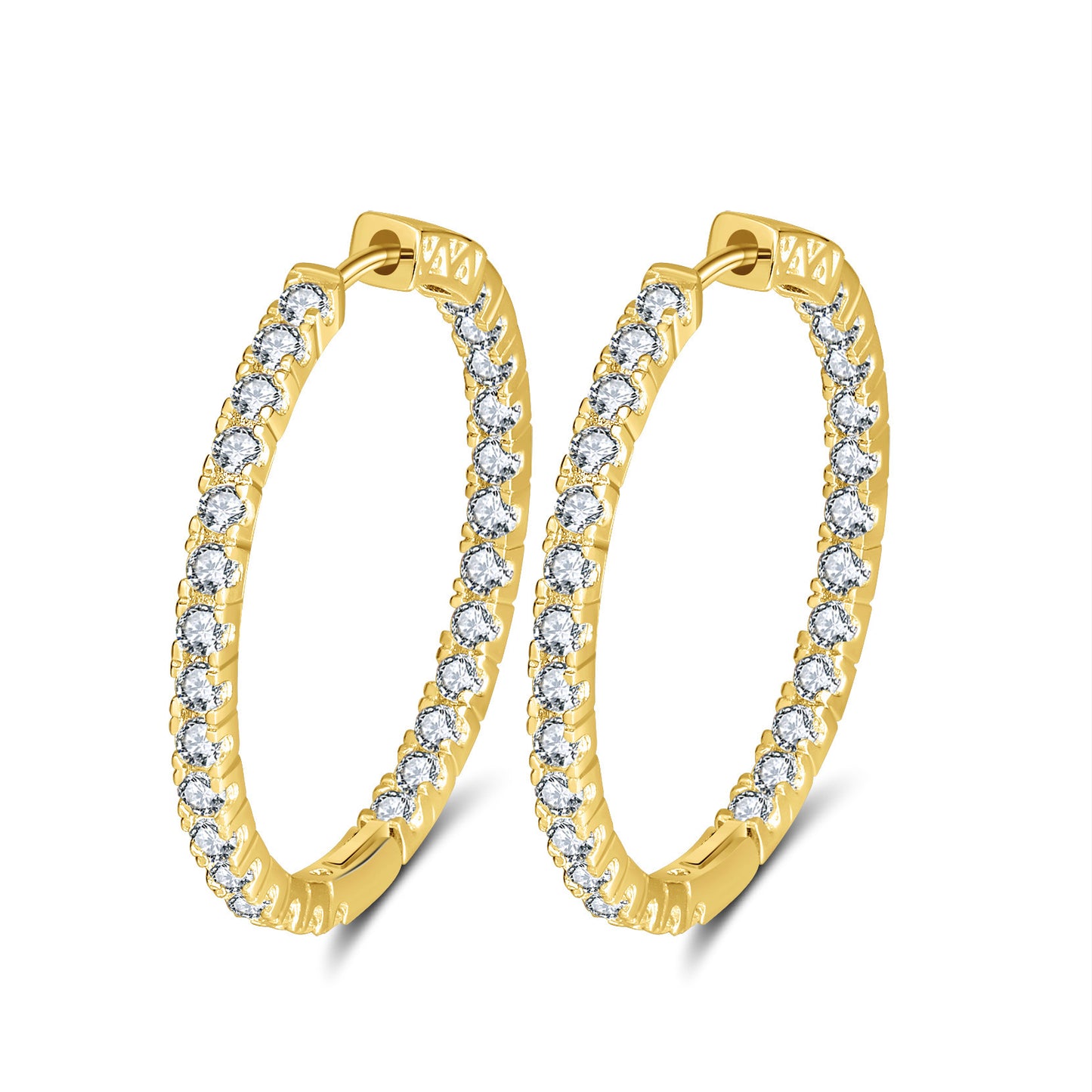 Brass Earrings Full Diamond 4A Zircon Jewelry